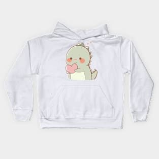 Heart Dinosaur Kids Hoodie